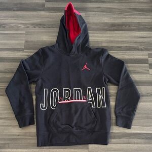 Jordan Black Hoodie with Red Lining